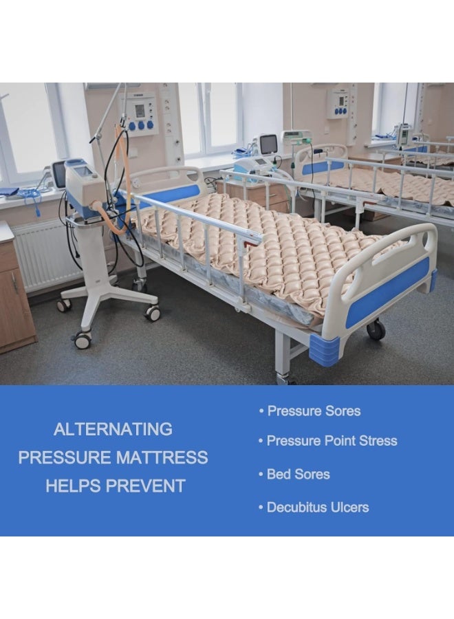 Alternating Pressure Air Mattress Topper with Quiet Electric Pump, Pressure Relief Mattress Overlay for Home and Healthcare Use - Image 5