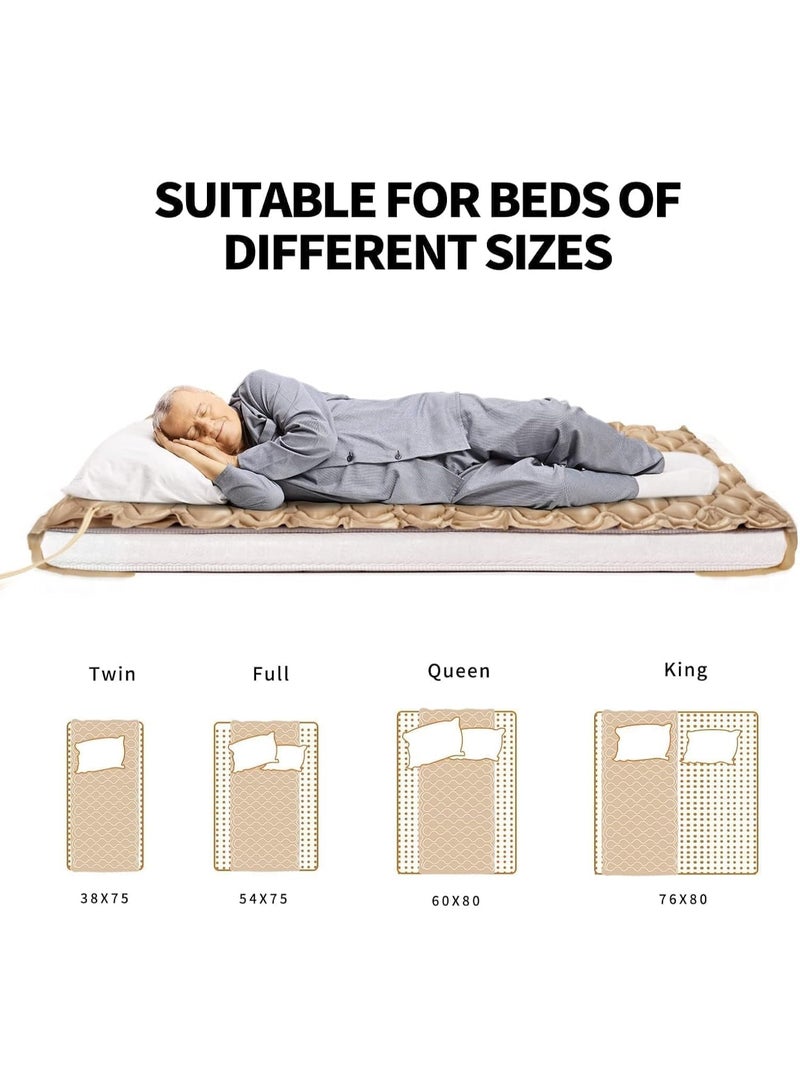 Alternating Pressure Air Mattress Topper with Quiet Electric Pump, Pressure Relief Mattress Overlay for Home and Healthcare Use - Image 3