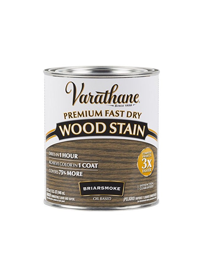 RUST-OLEUM Varathane 313608 Premium Fast Dry Wood Stain, Quart, Briarsmoke  - Image 1