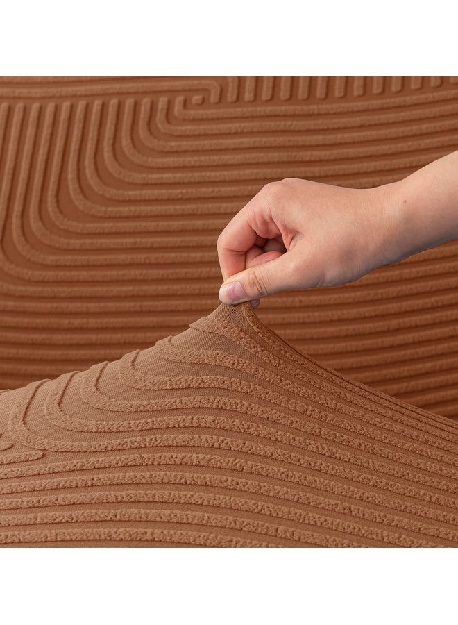 House of Quirk Universal Jacquard Waterproof Thickened Fabric Sofa Cover Soft Touching Cover for Couch Flexible Stretch Sofa Slipcover (One Seater, Camel) - Image 3