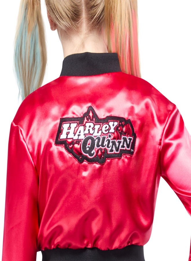 Rubies Batman Harley Quinn Deluxe Kids Girls Costume Top Jacket with Shorts, Belt and Legginings, Small, for Superhero Dress Up, Parties and Halloween - Image 2