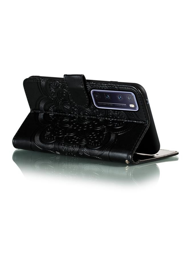 S-TOP Case For Huawei nova 7 Pro Mandala Embossing Pattern Horizontal Flip PU Leather Case with Holder & Card Slots & Walle & Lanyard - Image 5