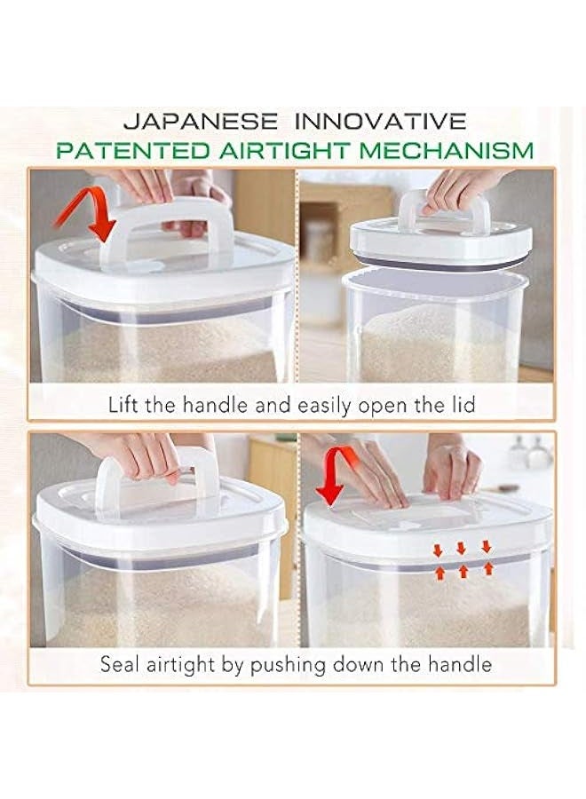 Green Tiger Rice Storage Container 10Liter - Large Airtight Food Container with Lid and Measuring Cup, BPA Free Plastic Storage Bin Cereal Container, Dry Food Storage Container for Kitchen(10 Liter) - Image 5