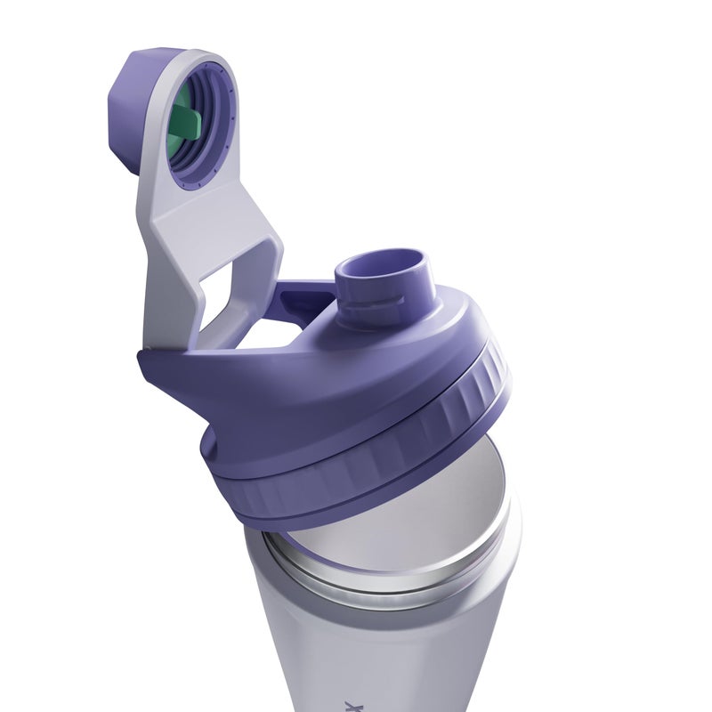 VOLTRX ChillMix Shaker Bottle Insulated Stainless Steel - USB C Rechargeable Electric Protein Shake Mixer, Shaker Cups for Protein Shakes and Meal Replacement, Misty Lilac, 16 oz - Image 3