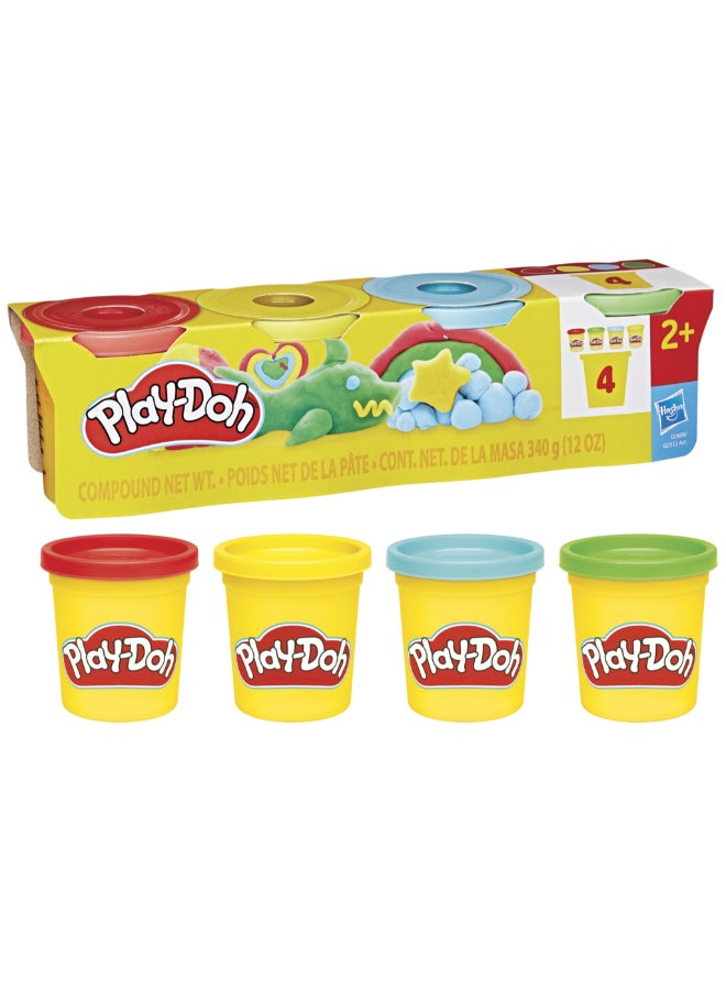 Play-Doh 4 Pack Classic Colors, 3 Ounce Cans of Modeling Compound, Kids Arts & Crafts, Preschool Toys for Girls & Boys 2+ - Image 3