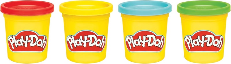 Play-Doh باي-دو 4 عبوات بألوان كلاسيكية، 3 أونصات من مركب النمذجة، فنون وحرف للأطفال، ألعاب رياض الأطفال للبنات والأولاد 2+ - Image 2