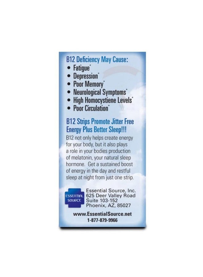 Essential Source شرائط الطاقة تحت اللسان ميثيلكوبالامين فيتامين ب12 2,000 ميكروغرام | البيوتين، ب6، 5-ميثيل تتراهيدروفولات L-ميثيلفولات | فيتامينات ب12 تحت اللسان، الفولات | الطاقة، صحة الدماغ، وظيفة الأعصاب - 30 شريط - Image 3