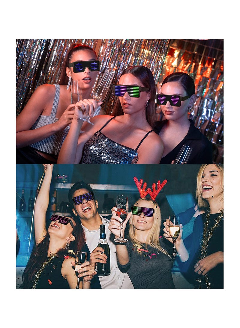 Wireless LED Light Up Glasses, USB Rechargeable Neon Party Glasses with 11 Flashing Patterns, Perfect for Nightclubs, Concerts, and Events - Image 3