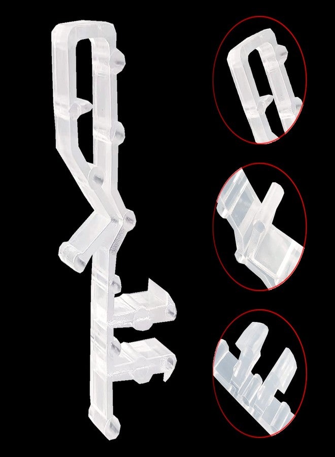 Kowibcl 20 Pcs Hidden Blind Clips 2-1/8 inch Hidden Channel Valance Clips Clear Plastic Valance Retainer Clips for Home Window Blinds - Image 3