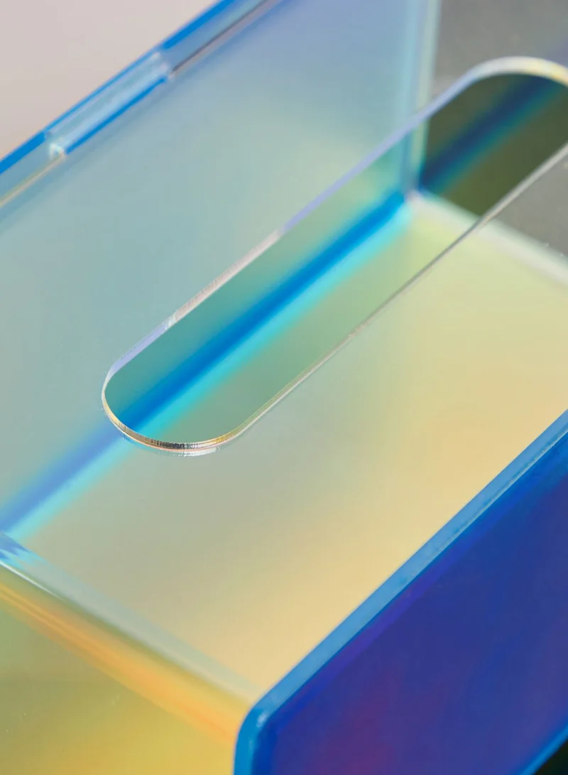 Noire Edit Iridescent Perspex Tissue Box