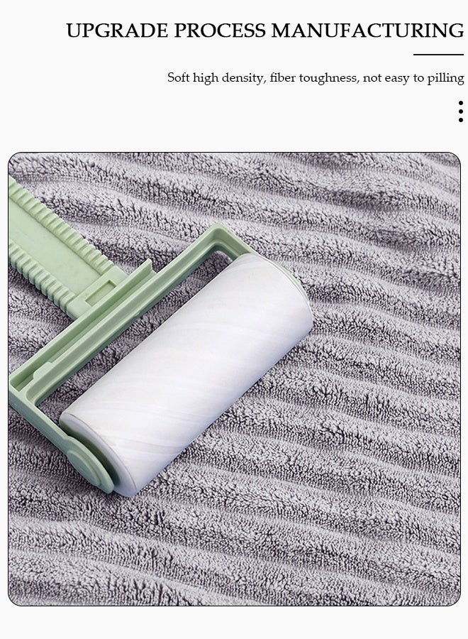 DUNISO منشفة استحمام 1 قطعة، منشفة خفيفة رقيقة سريعة الجفاف، منشفة فخمة سميكة من قماش الفليس المرجاني، منشفة استحمام صديقة للبشرة للاستخدام بعد الاستحمام، للياقة البدنية، اليوغا، السفر، الاستحمام - Image 3