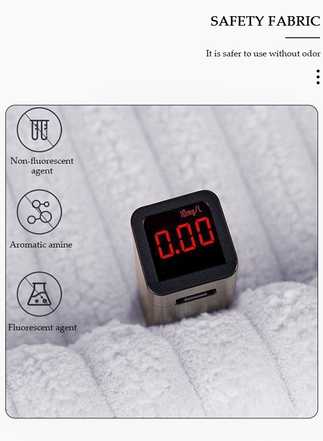DUNISO منشفة استحمام 1 قطعة، منشفة خفيفة رقيقة سريعة الجفاف، منشفة فخمة سميكة من قماش الفليس المرجاني، منشفة استحمام صديقة للبشرة للاستخدام بعد الاستحمام، للياقة البدنية، اليوغا، السفر، الاستحمام - Image 5
