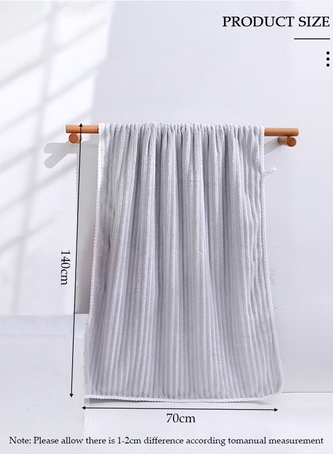 DUNISO منشفة استحمام 1 قطعة، منشفة خفيفة رقيقة سريعة الجفاف، منشفة فخمة سميكة من قماش الفليس المرجاني، منشفة استحمام صديقة للبشرة للاستخدام بعد الاستحمام، للياقة البدنية، اليوغا، السفر، الاستحمام - Image 4