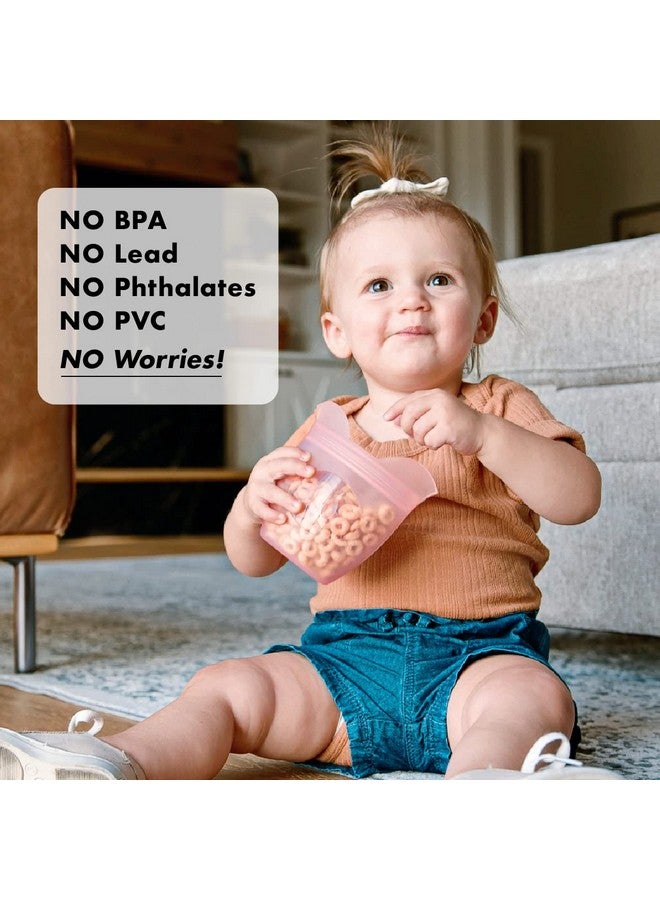 Zip Top Reusable 100% Silicone Baby + Kid Snack Containers- The only containers that stand up, stay open and zip shut! No Lids! Made in the USA - Gray Dog - Image 4
