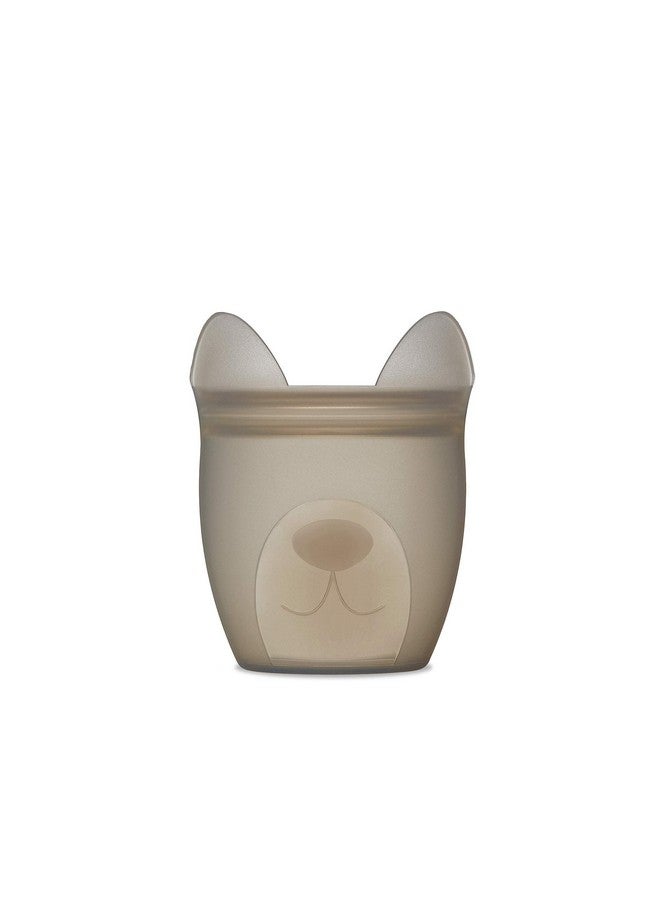 Zip Top Reusable 100% Silicone Baby + Kid Snack Containers- The only containers that stand up, stay open and zip shut! No Lids! Made in the USA - Gray Dog - Image 1