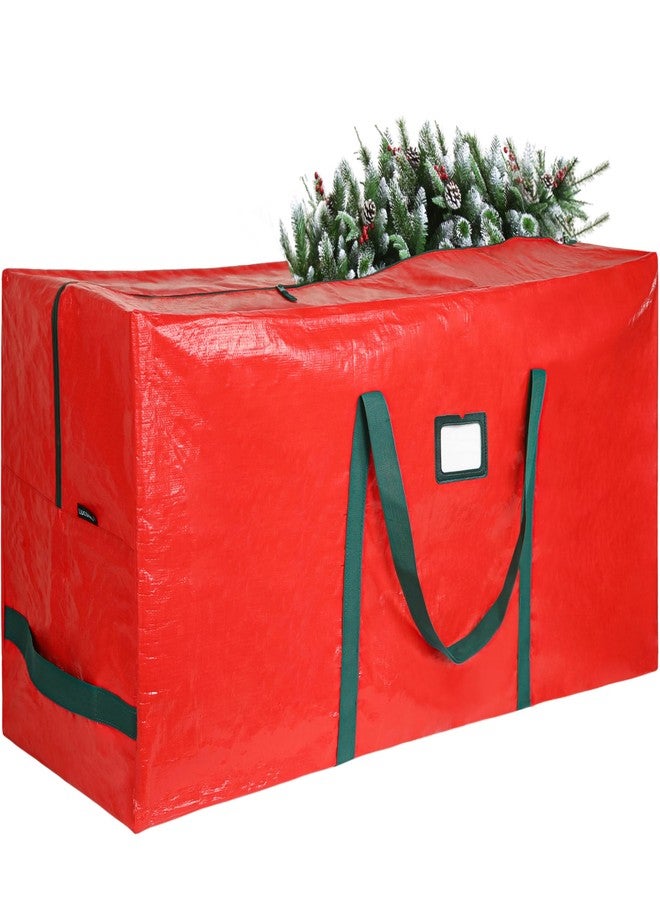 lucdnc Large Christmas Tree Storage Bags Heavy Duty Tree Bags Holiday Storage Bags Protects From Moisture Or Dust,Alternative To Xmas Tree Storage Box (Red, 9 Ft) - Image 1