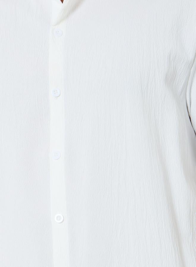 تايك تو طقم رجالي قميص وبنطلون بياقة واقفة سادة - Image 3