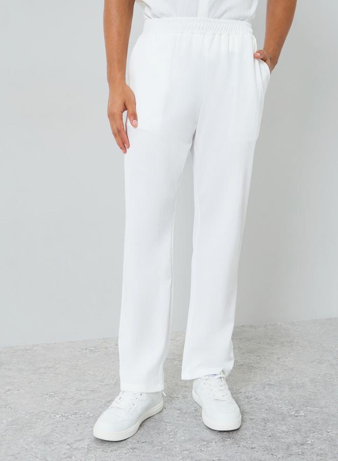 تايك تو طقم رجالي قميص وبنطلون بياقة واقفة سادة - Image 4