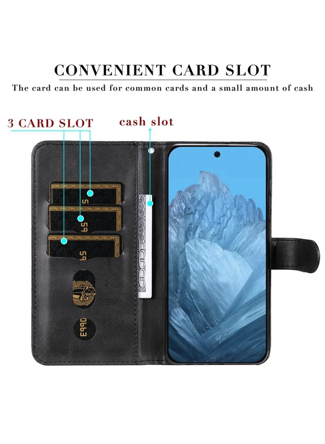 زبون جراب هاتف Google Pixel 9 من الجلد الصناعي بسحاب وملمس جلد العجل الأنيق - Image 5