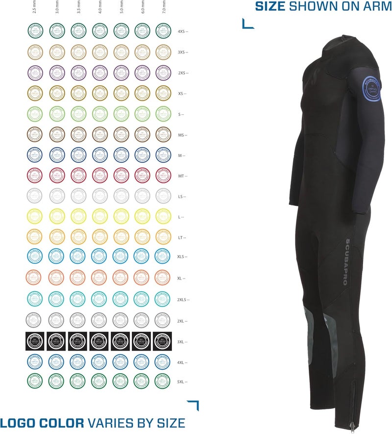 SCUBAPRO Oneflex Steamer Mens Diving Wetsuit 5mm Back Zip XFoam Neoprene 4XL - Image 4