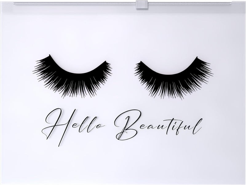 حقائب العناية بعد تمديد الرموش BRAWNA 60 حزمة حقائب مكياج الرموش حقائب تجميل مجموعة مستلزمات مجموعة تمديد الرموش حقيبة سفر أحمر شفاه لطيفة حقائب ملمع الشفاه حجم 6x8