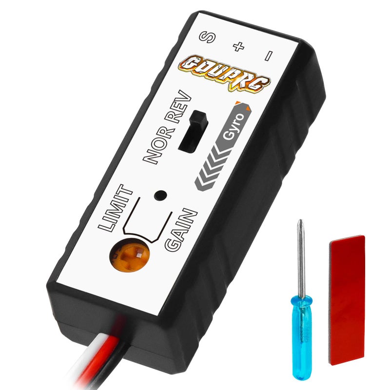 GOUP RC GOUPRC Mini Gyro Module Sensitivity Adjustable and Direction Changeable Automatic Stability Control RC Gyro for RC Car Boat - Image 3