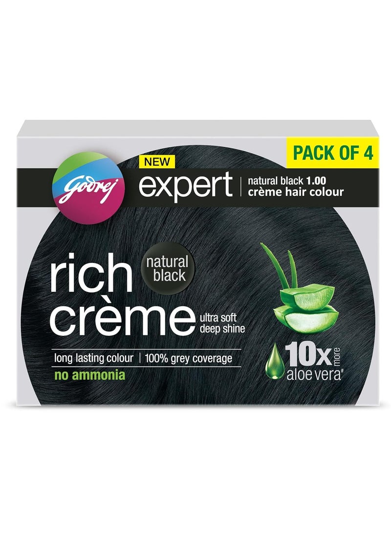 جودريج لون الشعر غودريج إكسبيرت ريتش كريم - عبوة من 4 قطع (أسود طبيعي) - Image 1