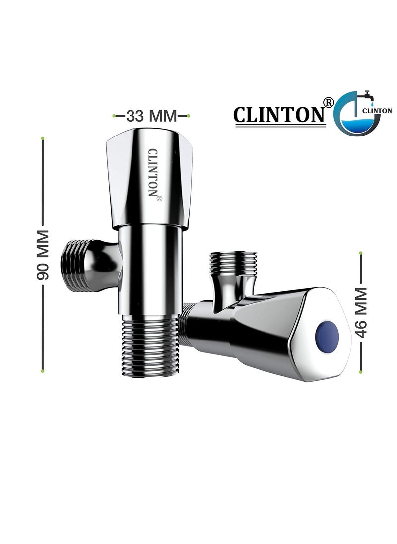 CLINTON - CLINTON Stainless Steel Chrome Plated Angle Valve_set of 1 Triangle - Image 1