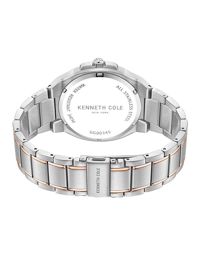 Kenneth Cole New York ساعة أنالوج كوارتز كلاسيكية حديثة بقطر 43.5 مم بقرص أزرق داكن للرجال - Image 1