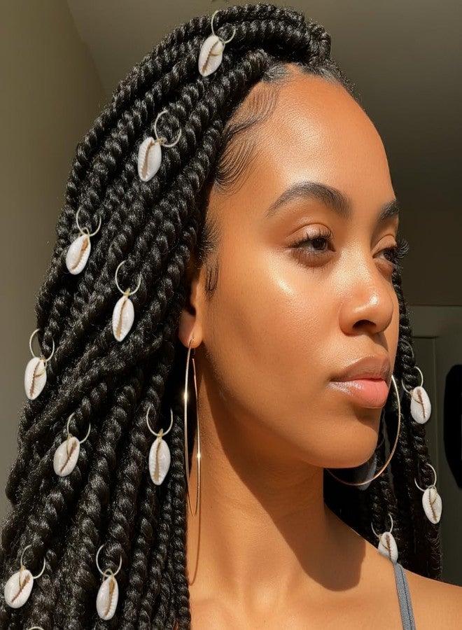 Sopopal 40 Pack Shell Hair Clip, Cowrie Shells for Hair for Women Seashell for Hair Braids DIY Sea Shell Gold Hair Rings Accessories - Image 4