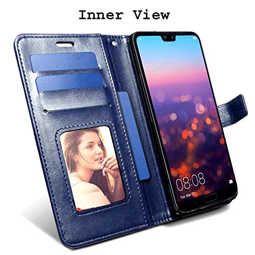 SHINESTAR Moto E7 Power Flip Back Cover | PU Leather Flip Cover Wallet Case with TPU Silicone Back Case Cover for Motorola Moto E7 Power - (Ultimate Blue) - Image 4