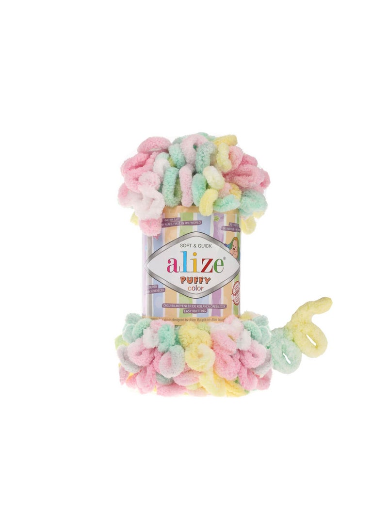 ALIZE Puffy Color Micro polyester Yarn Col No 5862