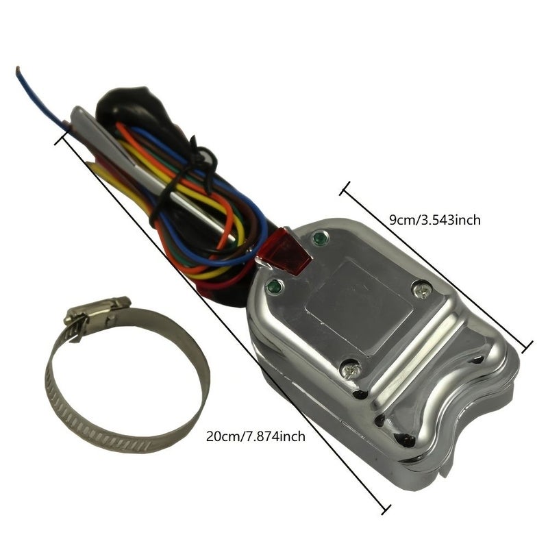 12V Universal Street Hot Rod Turn Signal Switch With Flasher Kit Suitable For Room Electrical Hard Wiring Front 1pc - Image 2