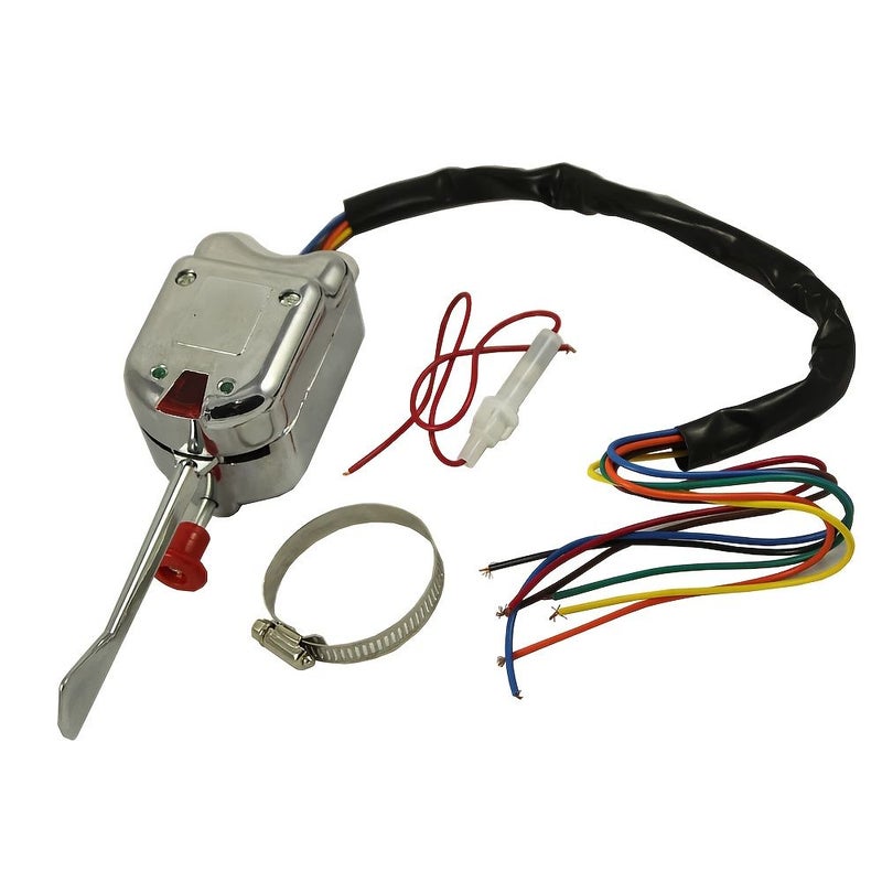 12V Universal Street Hot Rod Turn Signal Switch With Flasher Kit Suitable For Room Electrical Hard Wiring Front 1pc - Image 1