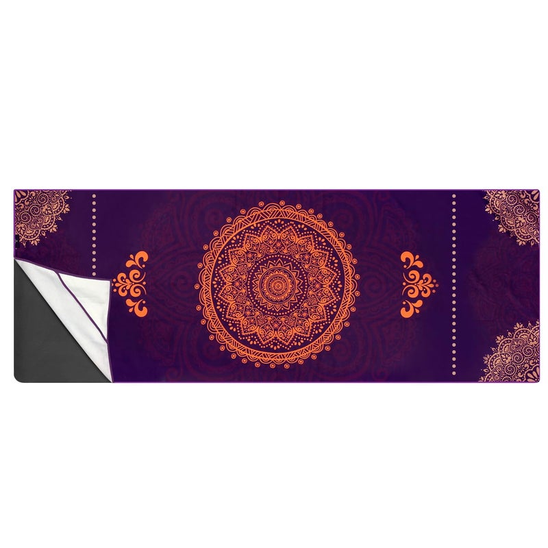 Heathyoga Non Slip Hot Yoga Towel, 100% Microfiber Non Slip Yoga Mat Towel for Hot Yoga, Pilates and Fitness, Exclusive Corner Pockets Design + Free Spray Bottle - Image 2