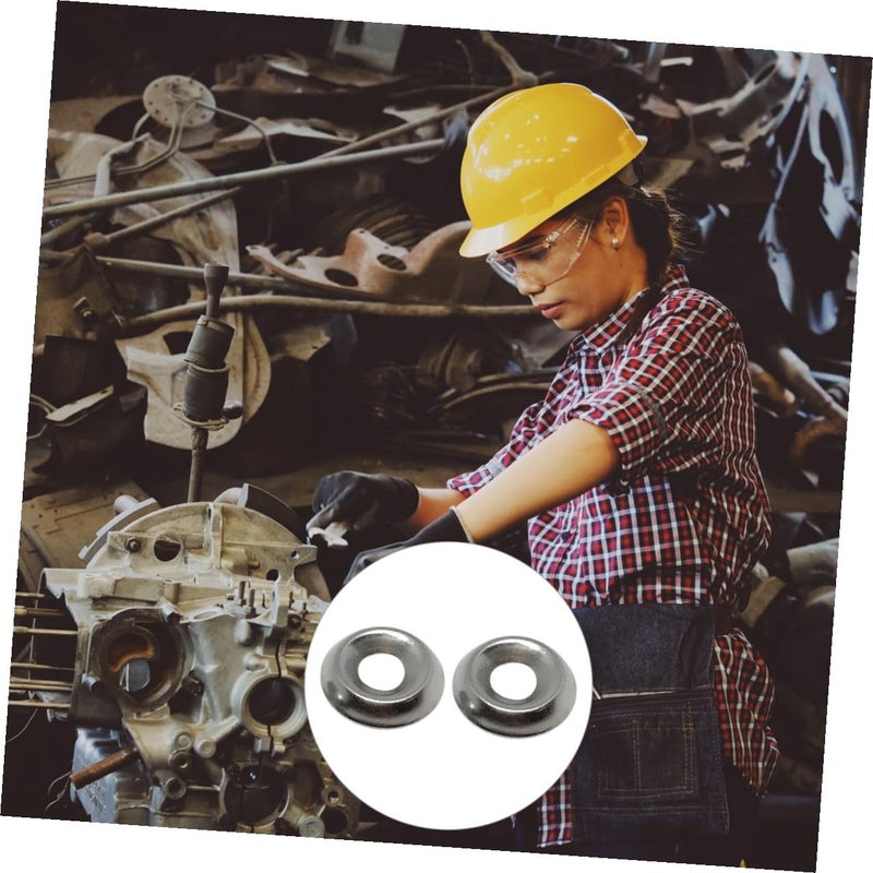 304 Stainless Steel Fisheye Washers 100pcs Polished Bowl Shaped Gaskets For Industrial Plumbing - Image 5
