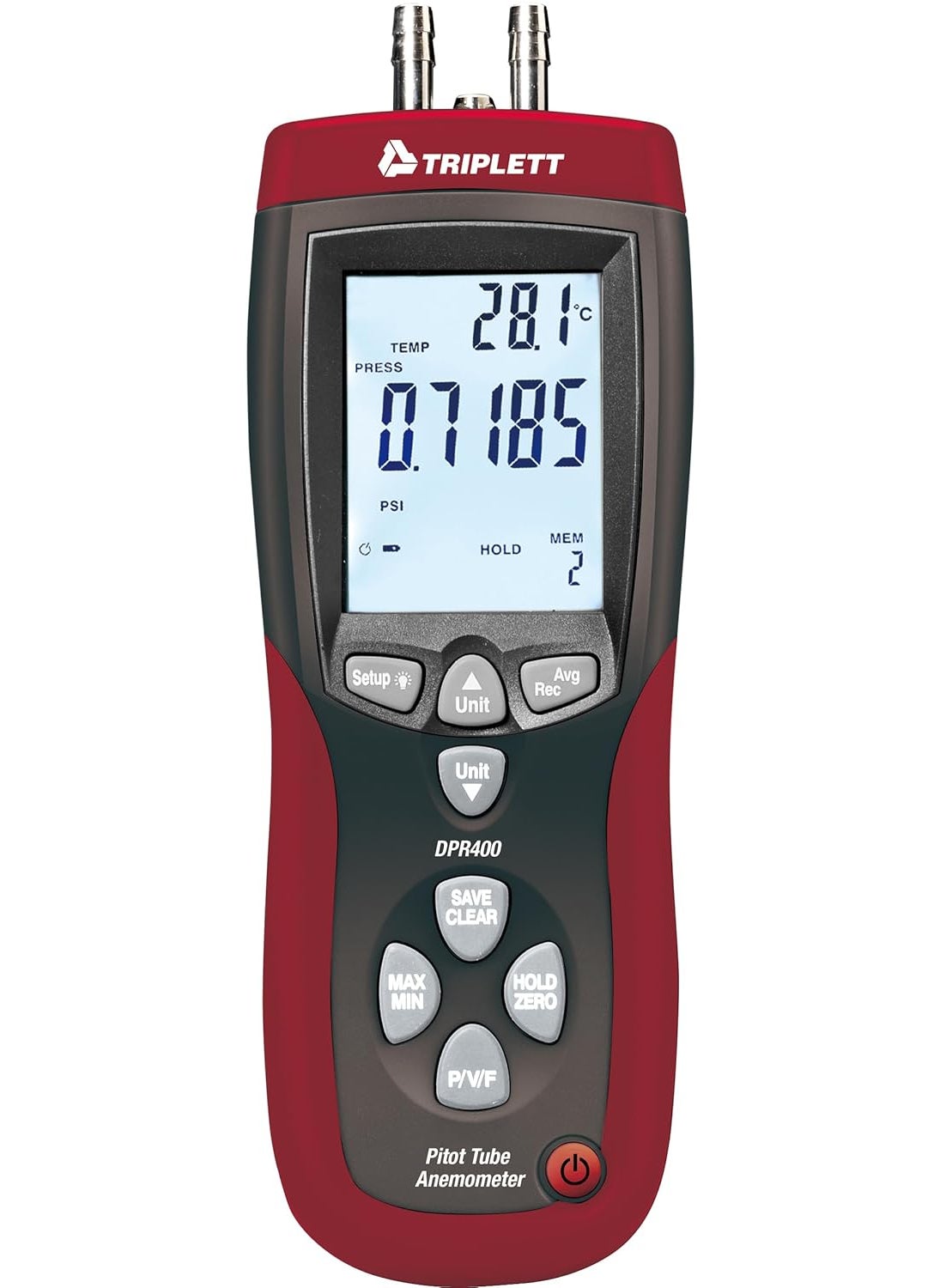 Triplett Triplett DPR400 Differential Airflow MeterPitot Tube Anemometer  Pressure Air Velocity Air Flow Temperature  - Image 1