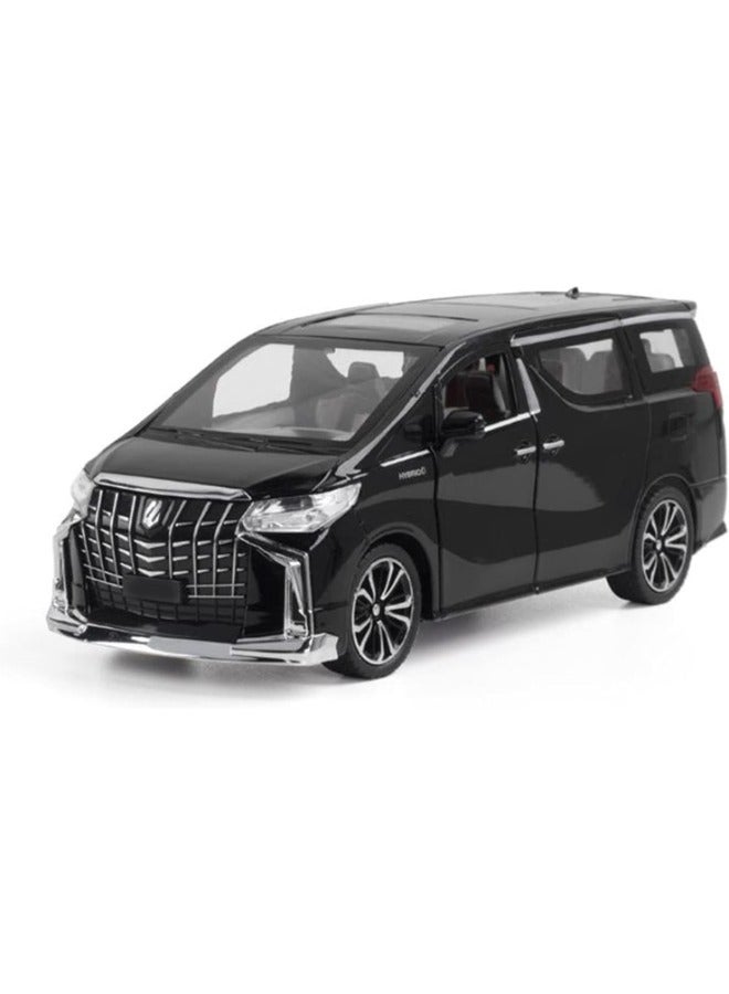 حديقة الألعاب سيارة نموذجية فاخرة متعددة الأغراض بمقياس 1:32 مصبوبة بالقالب مع أضواء وصوت وأبواب قابلة للفتح، مركبة عرض مصغرة متينة من سبائك معدنية لعرضها كهدية لهواة الجمع - Image 1