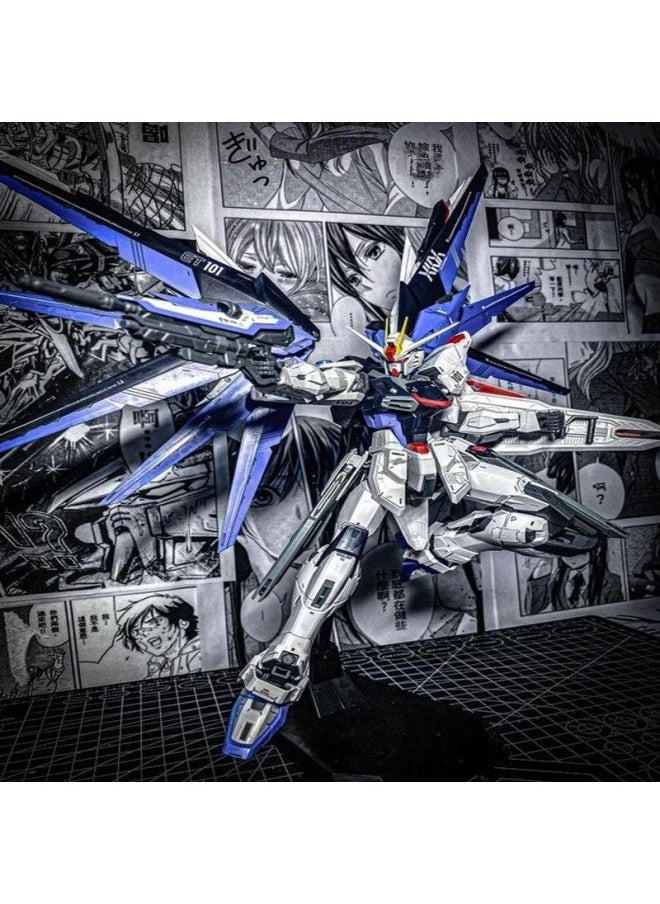 [9900 Collection] Freshmen Free HG Attacks Free MG Mecha Model Red Heresy Unicorn Assembled-Color:Transitional Gundam + Double Jian + Bracket / 袦 - One Model + Stickers + Color Box Packaging