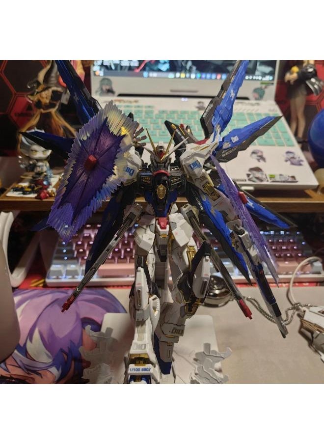 [9900 Collection] Freshmen Free HG Attacks Free MG Mecha Model Red Heresy Unicorn Assembled-Color:Transitional Gundam + Double Jian + Bracket / 袦 - One Model + Stickers + Color Box Packaging