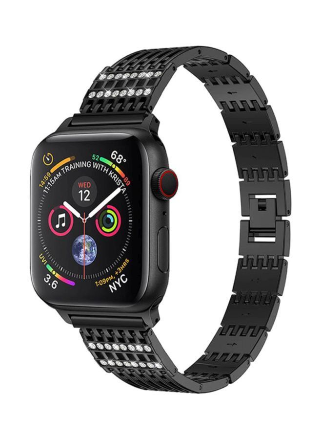 NIBEMINENT Replacement Band For Apple Watch Series 4 44mm Black - Image 3
