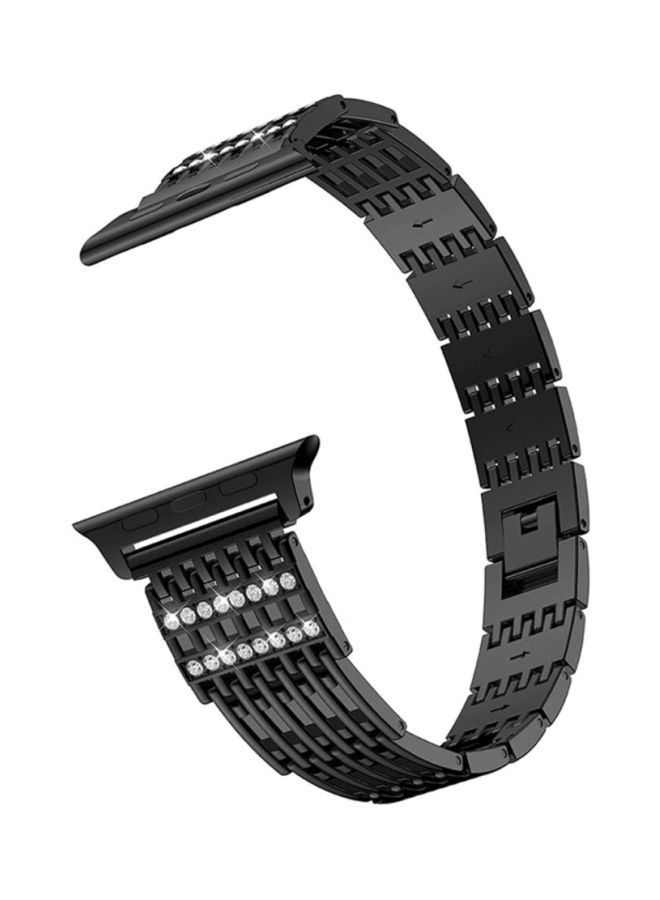 NIBEMINENT Replacement Band For Apple Watch Series 4 44mm Black - Image 1