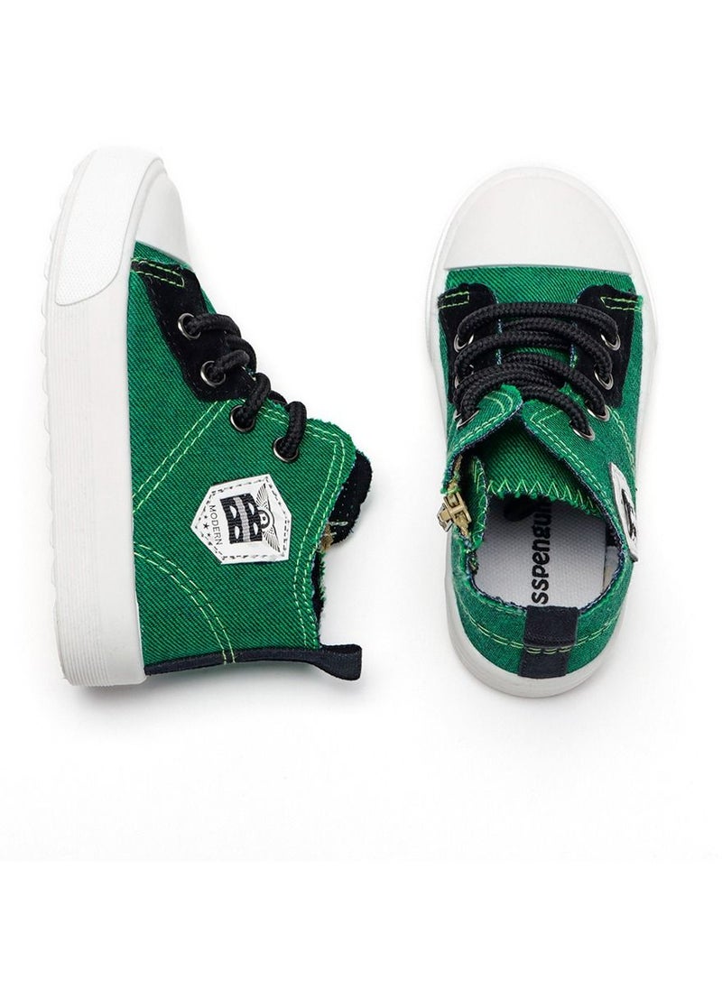Loquat - Children's High Top Sneakers Side Zipper Canvas Shoes For Kids Multicolor - Image 1