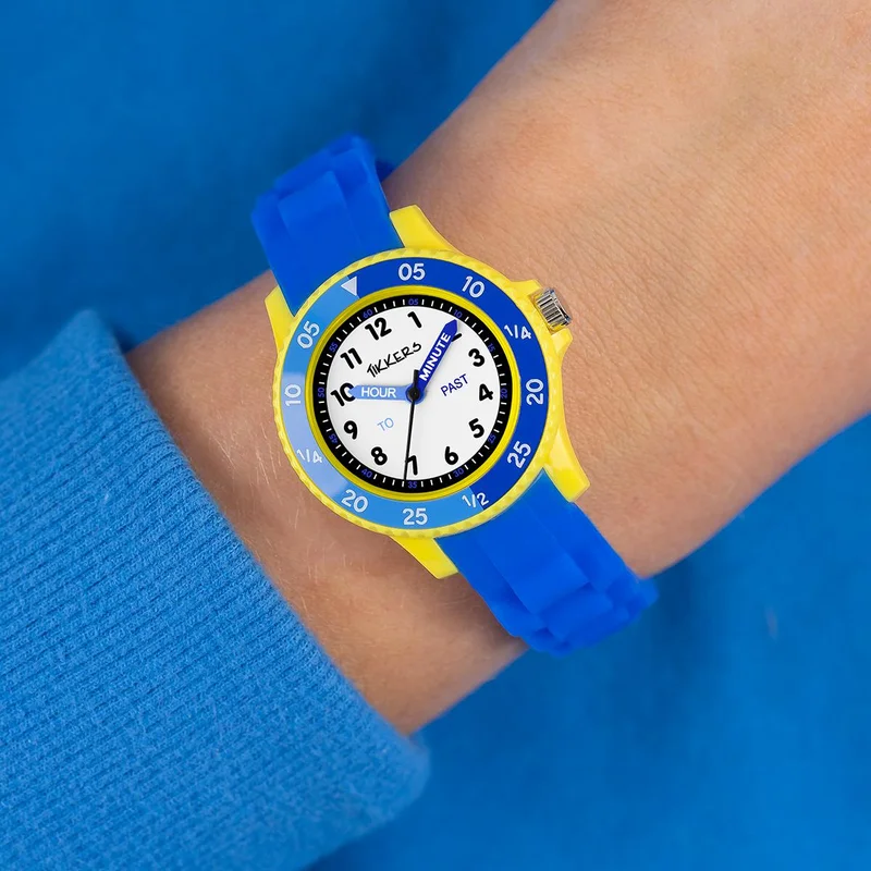 Tikkers  Tikkers Blue Silicone strap Timer Teacher Watch - ATK1099 for Men | Best Price UAE