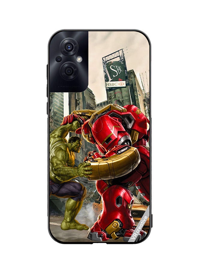 VR CREATIVE Protective Case Cover For Oppo Reno8 Z Hulk Vs Hulkbuster Design Multicolour - Image 1