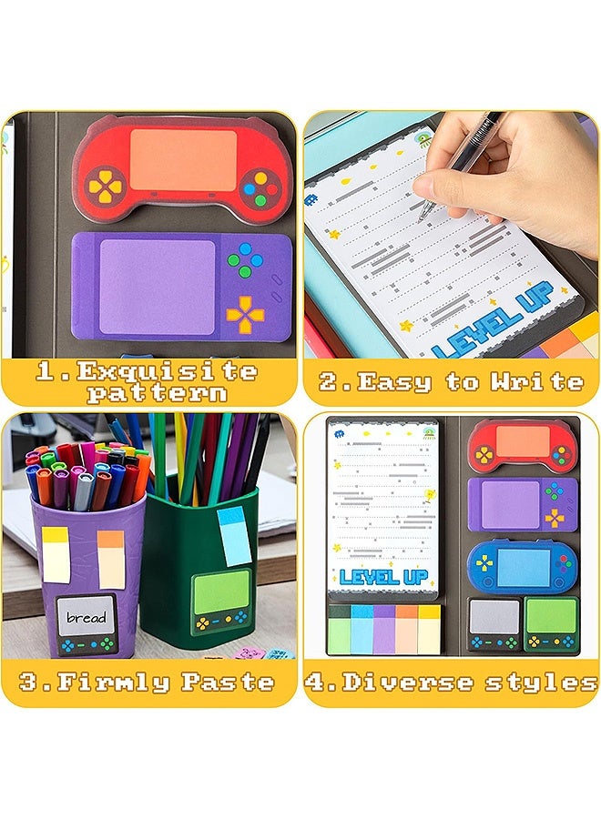 إم إكس إن مجموعة ملاحظات لاصقة، 550 ورقة، علامات تبويب ملاحظات لاصقة على شكل وحدة تحكم ألعاب، وسادات ملاحظات ذاتية اللصق للألعاب، للوازم المكتبية والمدرسة - Image 3