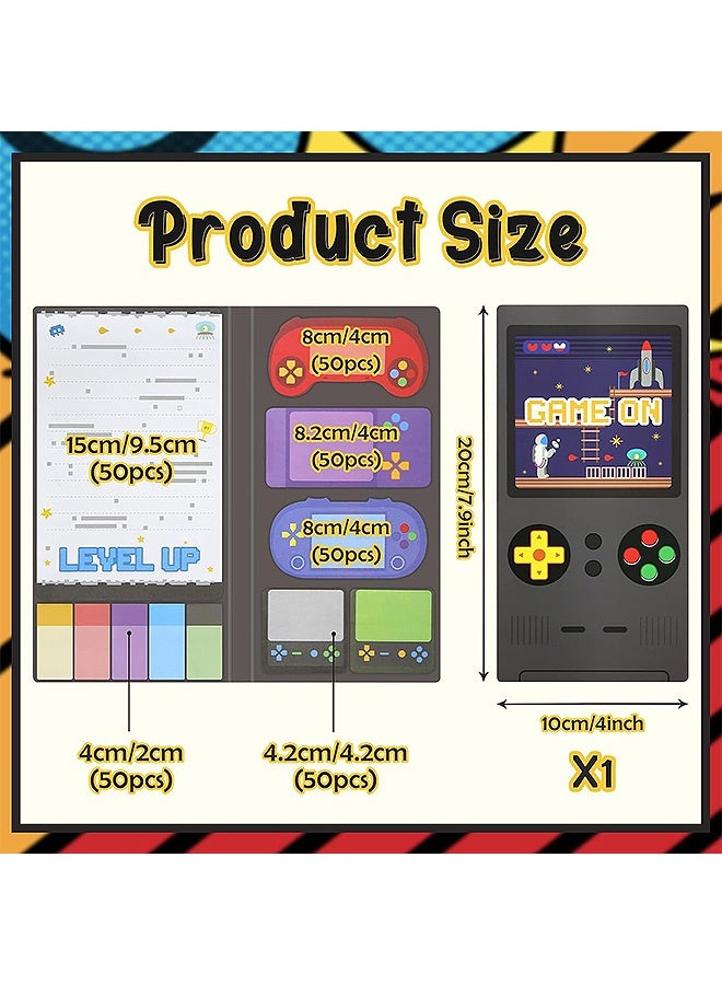 إم إكس إن مجموعة ملاحظات لاصقة، 550 ورقة، علامات تبويب ملاحظات لاصقة على شكل وحدة تحكم ألعاب، وسادات ملاحظات ذاتية اللصق للألعاب، للوازم المكتبية والمدرسة - Image 2