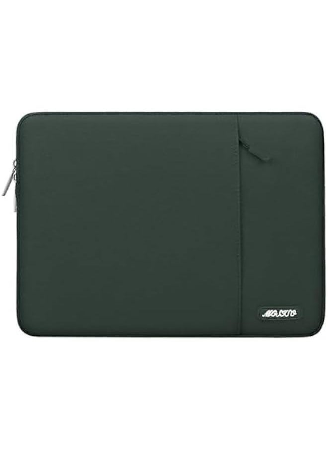 Generic Laptop Case 13 inch, 13 inch Laptop Sleeve Compatible with MacBook Air M4 M3 M2 M1 2025-2018 / Pro M2 M1 2025-2016, Polyester Vertical Computer Sleeve Bag with Pocket, Midnight Green  - Image 1