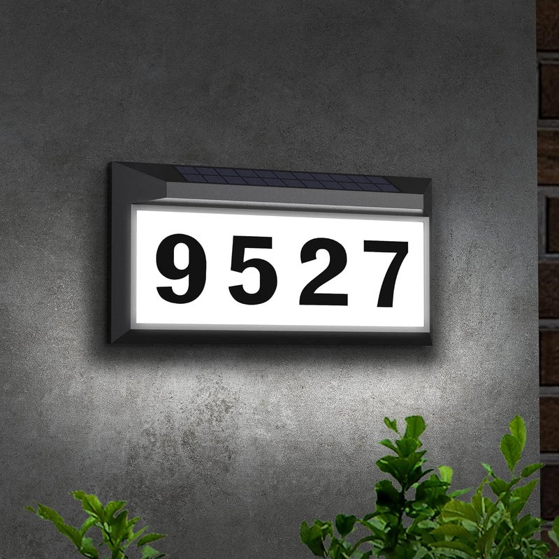 Eyrosa Solar Address Sign, Lighted Address Plaque Outdoor Waterproof, Illuminated Address Numbers, House Numbers for Outside - Image 2