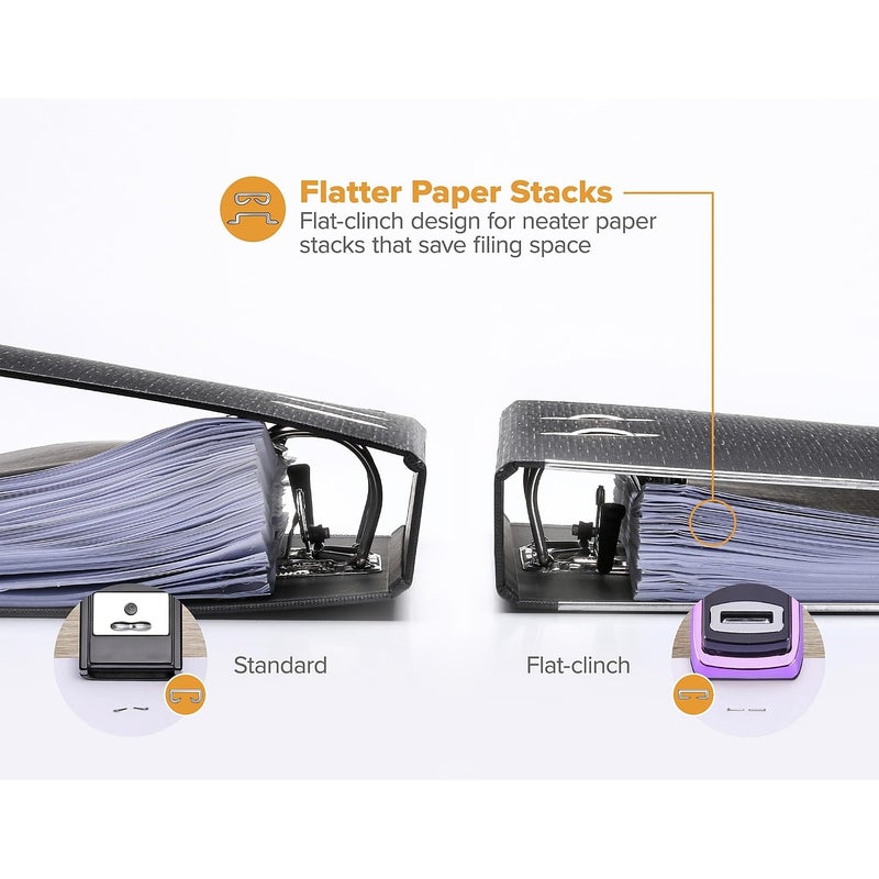 Bostitch Office Heavy Duty Stapler, 40 Sheet Capacity, No Jam, Half Strip, Fits into the Palm of Your Hand, For Classroom, Office or Desk, Metallic Purple - Image 4